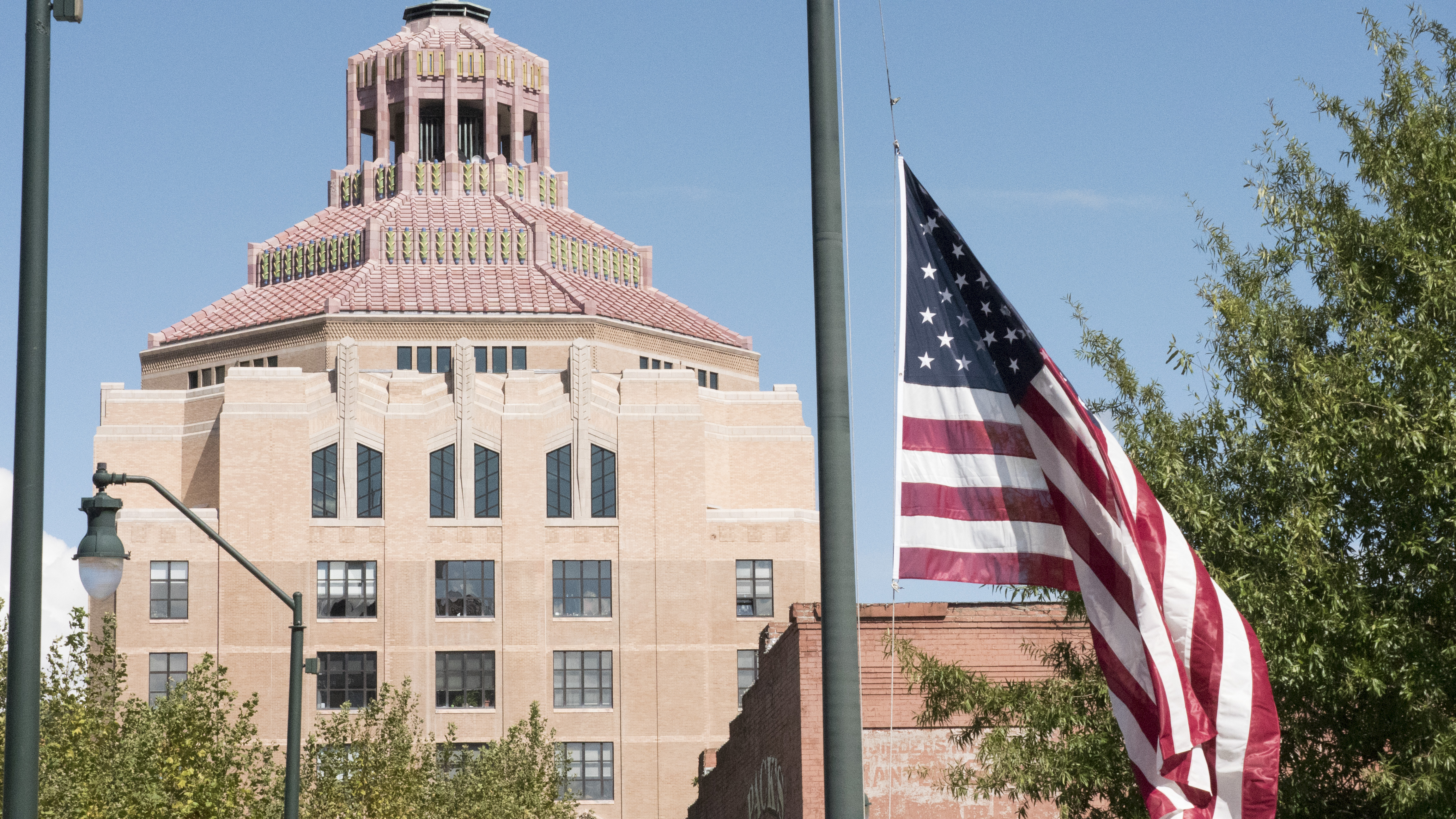 flag at half staff