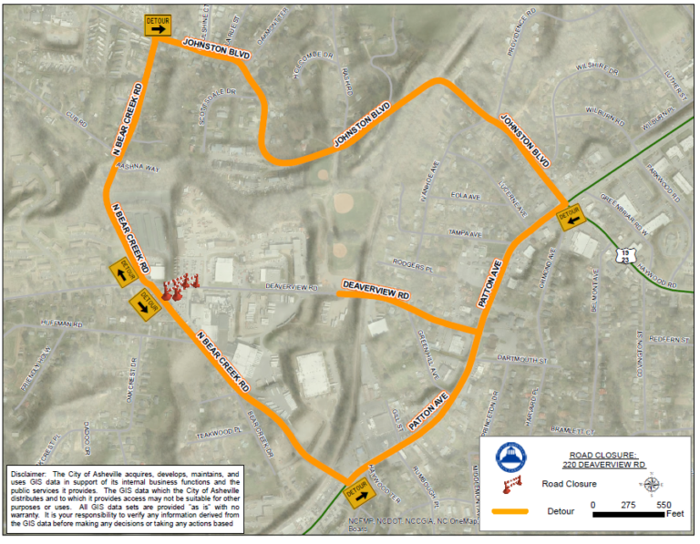 City of Asheville Stormwater Division to replace culvert under