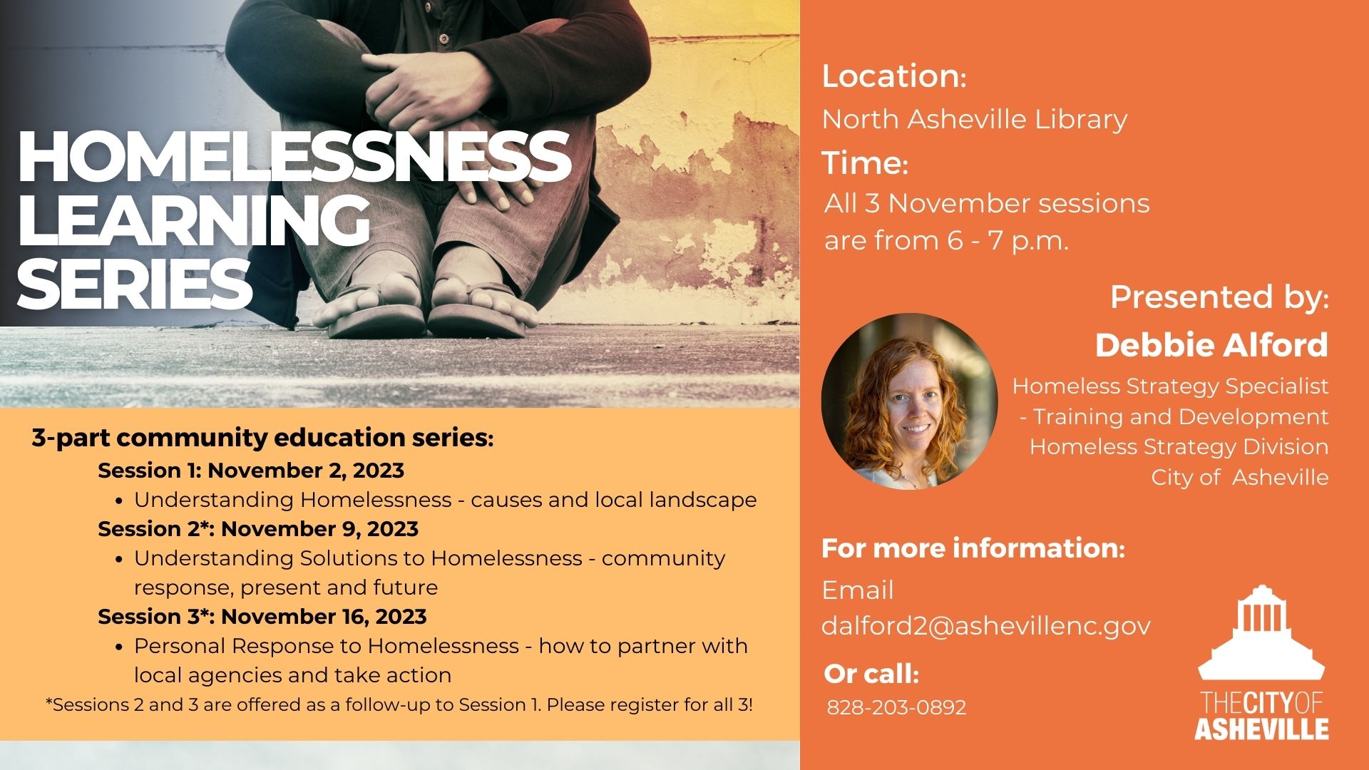 The City Of Asheville Announces The Homelessness Learning Series For ...