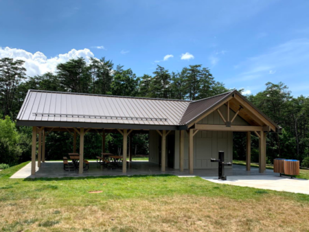 picnic shelter and restrooms at richmond hill park