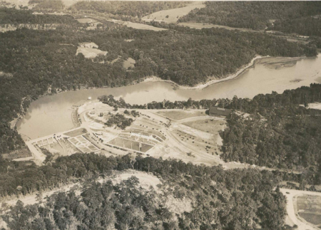 historic aerial view of Lake Craig