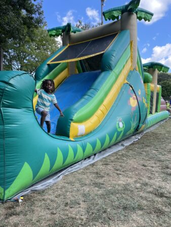 Inflatable slide at the Festival of Neighborhoods 2023