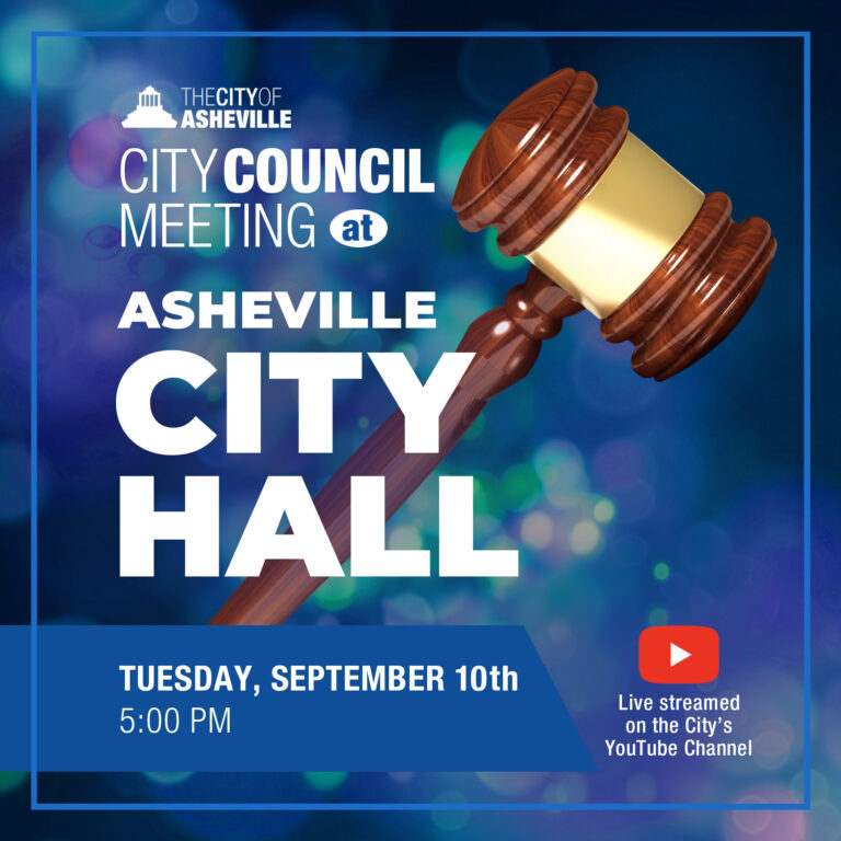 grpahic stating time date and location of city council meeting Tuesday, September 10 5pm at City Hall